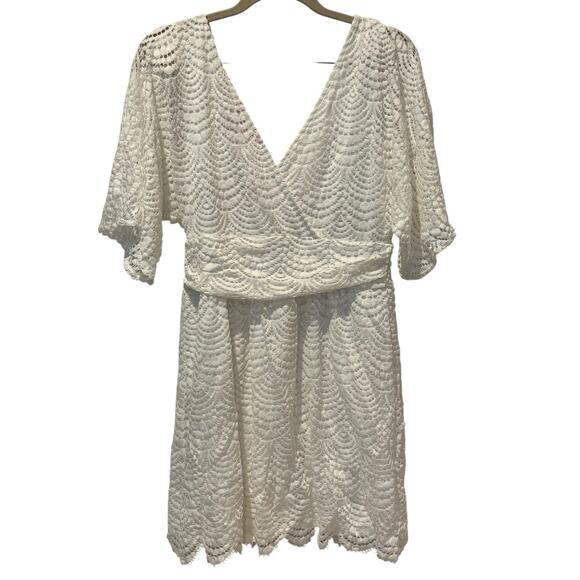 Lilly Pulitzer Resort White Parigi Skort Scalloped Hem Romper Medium NWT - Picture 4 of 8